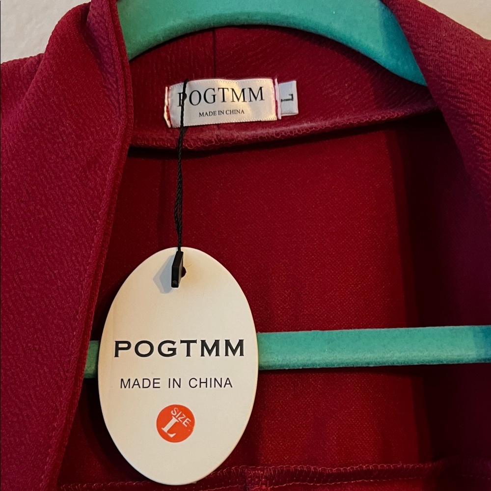 Pogtmm Red Women's Blazer - Picture 2 of 6